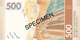 Standard Chartered Bank (Hong Kong) HK$500 banknote back specimen